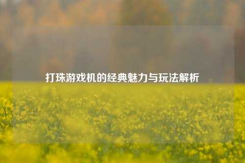 打珠游戏机的经典魅力与玩法解析